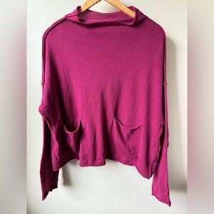 OZAI N KU Alembika Techie Sweater Boxy Funnel Neck‎ Cashmere Wool Blend Baggy M